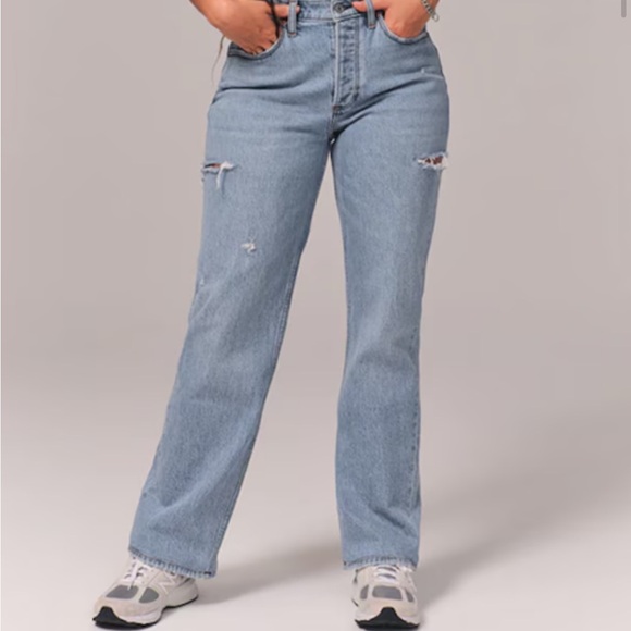 Abercrombie and Fitch jeans 90s baggy low rise high waisted curve love 33 / 16 - Picture 1 of 13